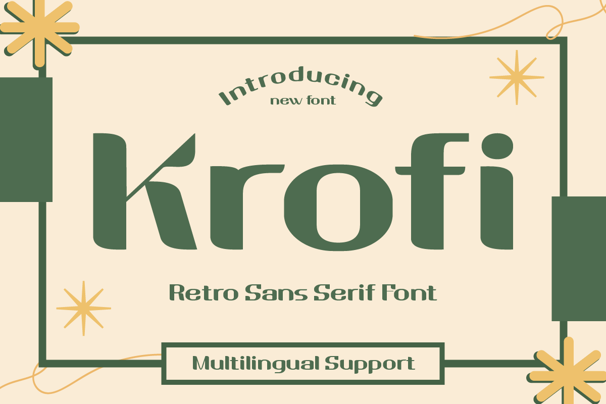 Krofi - Retro Sans Serif Font