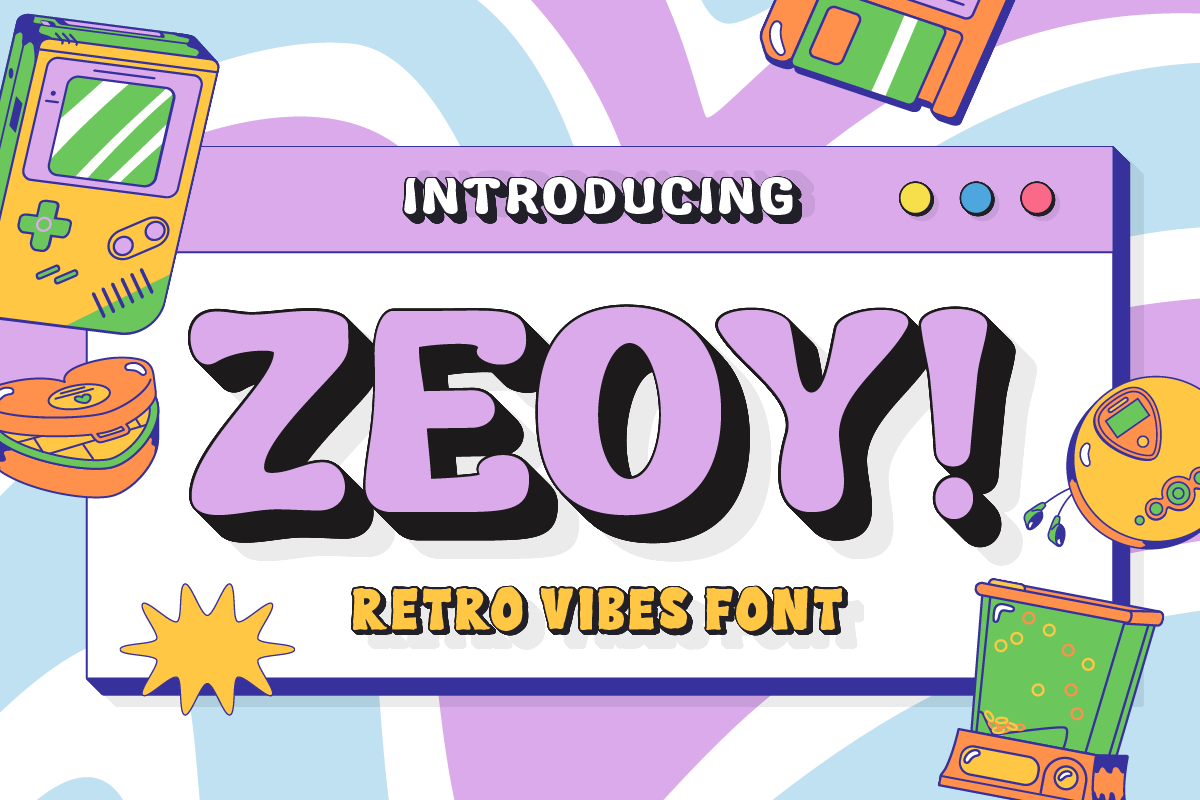 Zeoy - Groovy Retro Sans Serif Font