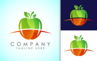 Abstract apple logo sign symbol