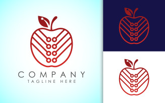 Apple technology logo vector design template2