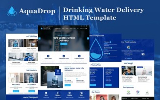 AquaDrop - Drinking Water Delivery HTML5 Website Template