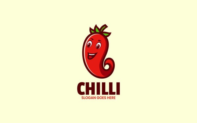 Chili Mascot Cartoon Logo Logo Template