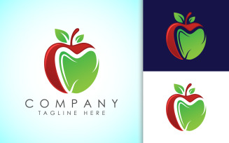 Dental apple logo sign symbol