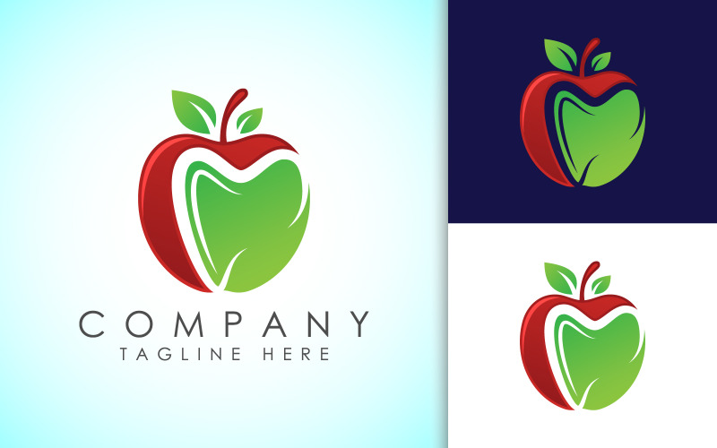 Dental apple logo sign symbol Logo Template