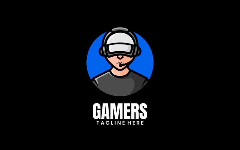 Gamers Mascot Cartoon Logo Logo Template