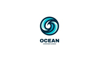 Ocean Simple Mascot Logo Style