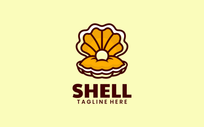 Shell Simple Mascot Logo Style Logo Template