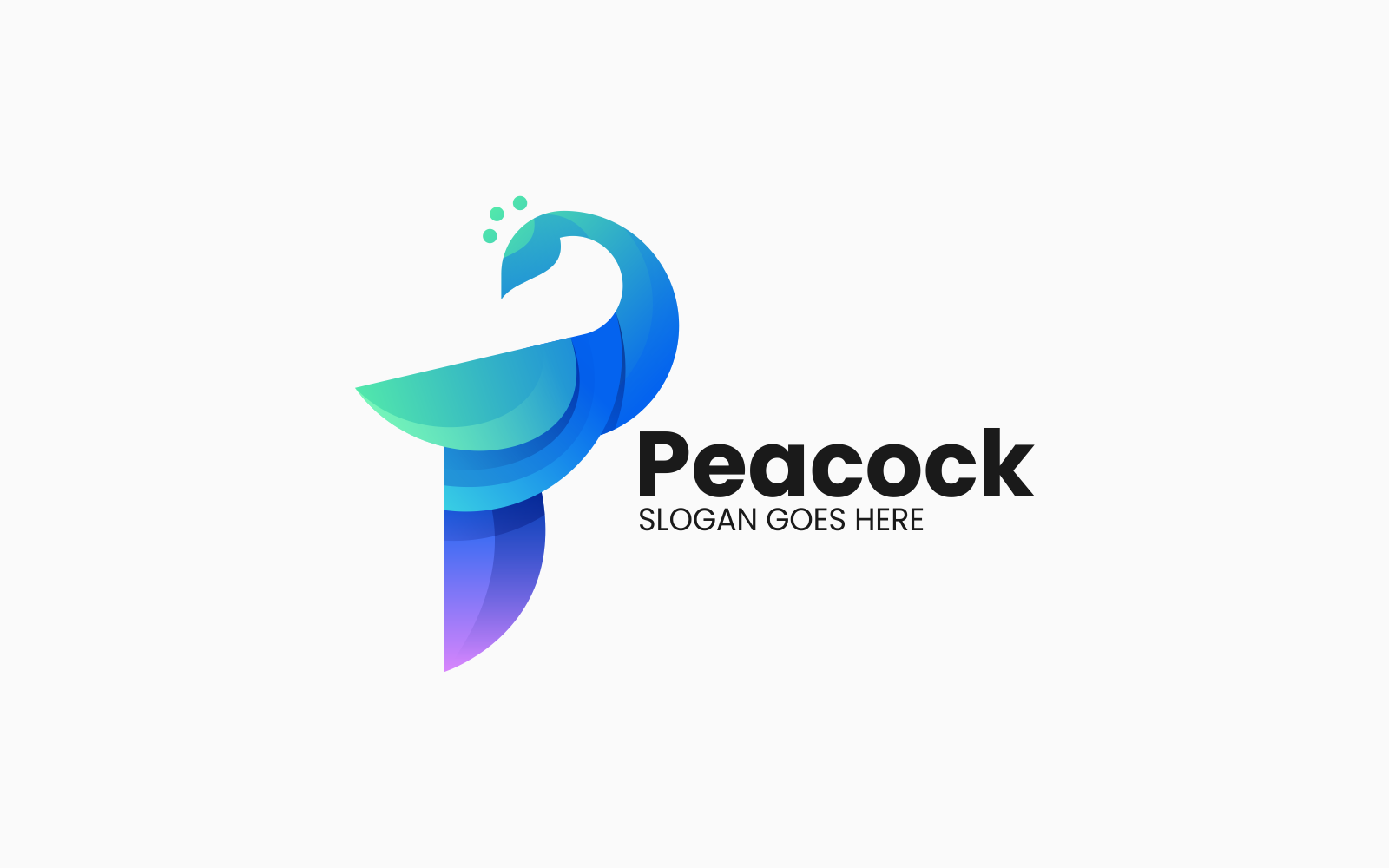 Peacock Gradient Colorful Logo 7