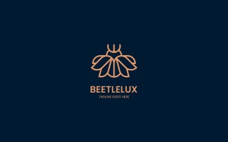 Beetle Line Art Logo Template 3