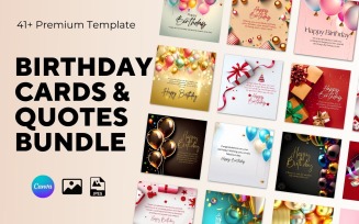 41+ Birthday Cards & Quotes Template