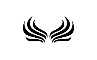 Black wing bird falcon logo vector v2