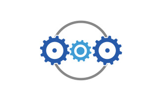 Gear machine symbol logo design vector v10