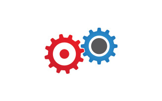 Gear machine symbol logo design vector v1