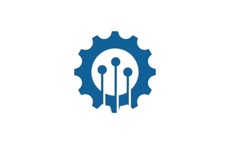 Gear machine symbol logo design vector v2 Logo Template