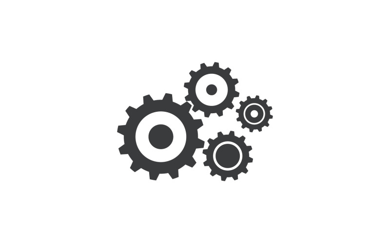 Gear machine symbol logo design vector v8 Logo Template