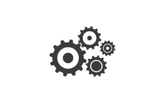 Gear machine symbol logo design vector v8