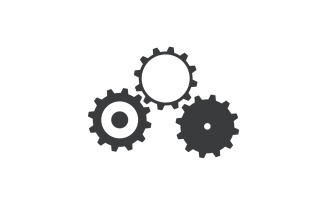 Gear machine symbol logo design vector v9