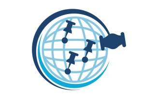 Global Online Auction Logo template design
