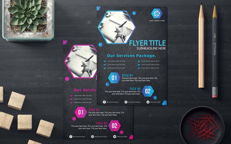 NEW Professional and Modern Black Flyer Design - Corporate Identity