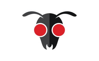 Ant head animals logo vector v5