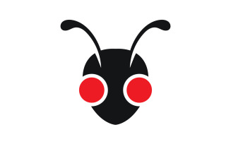 Ant head animals logo vector v6