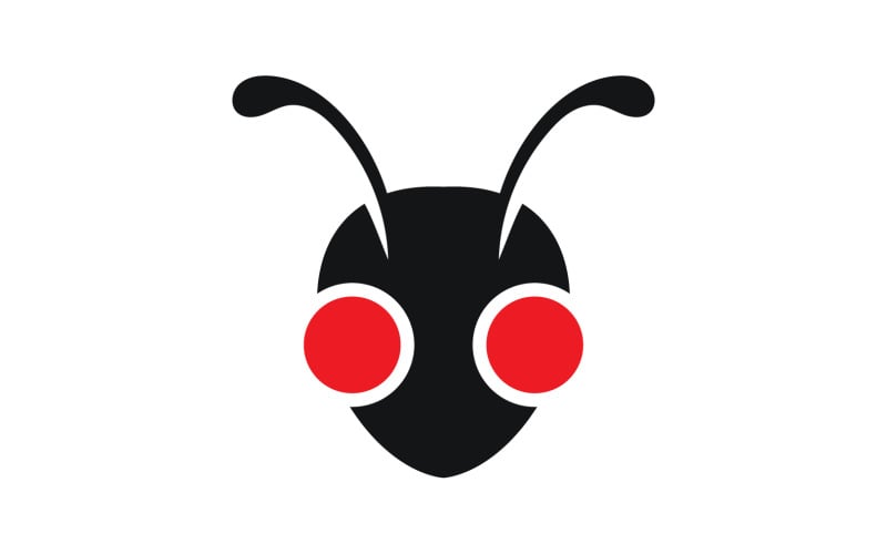 Ant head animals logo vector v6 Logo Template