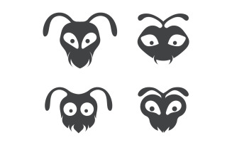Ant head animals logo vector v9