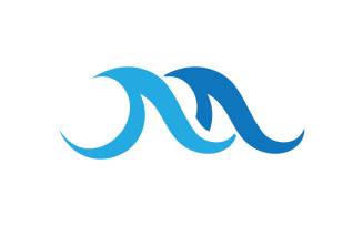 Beach water wave logo design company logo v10
