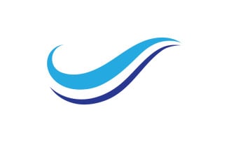Beach water wave logo design company logo v23