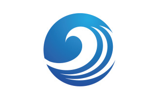 Beach water wave logo design company logo v29