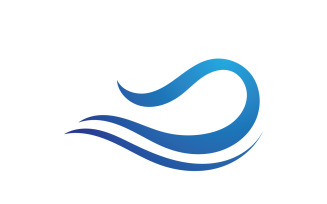Beach water wave logo design company logo v2