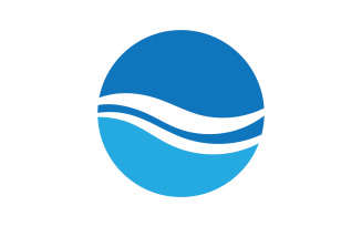 Beach water wave logo design company logo v30