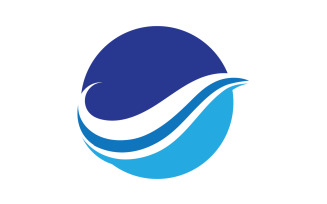 Beach water wave logo design company logo v31