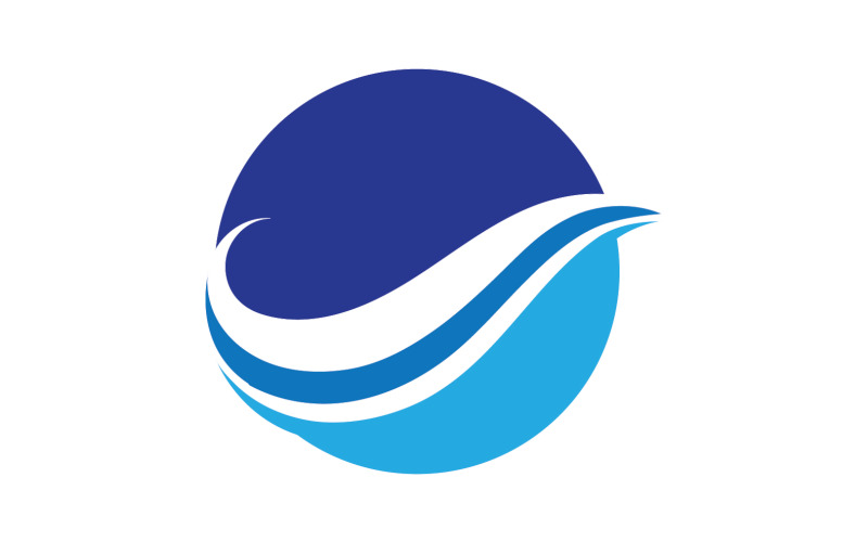 Beach water wave logo design company logo v31 Logo Template