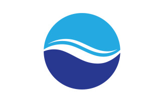 Beach water wave logo design company logo v32