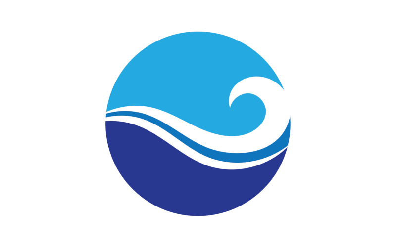 Beach water wave logo design company logo v33 Logo Template