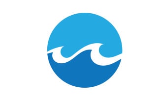 Beach water wave logo design company logo v34