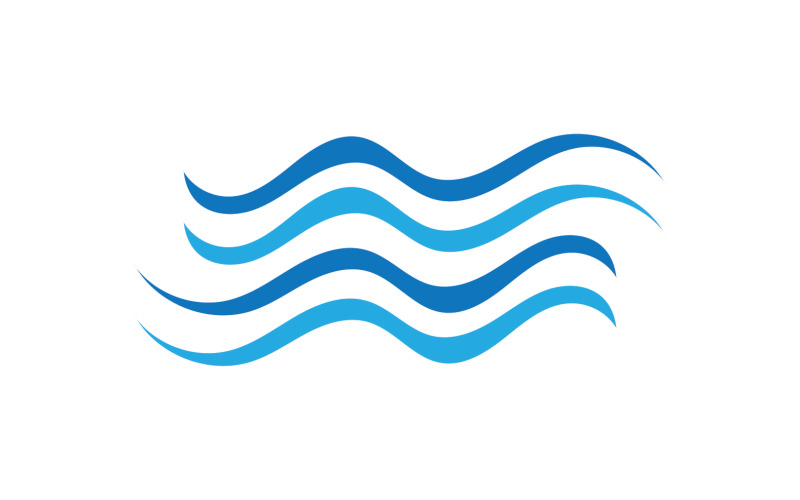 Beach water wave logo design company logo v3 Logo Template