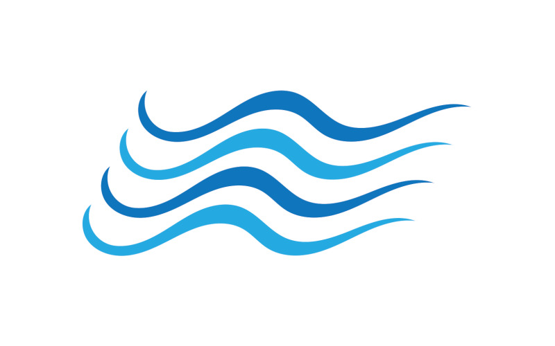 Beach water wave logo design company logo v6 Logo Template