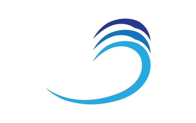 Beach water wave logo design company logo v8 Logo Template