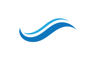 Beach water wave logo design company logo v9