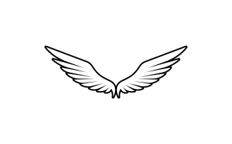 Black wing bird falcon logo vector v10