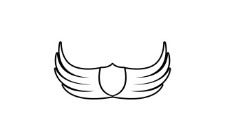 Black wing bird falcon logo vector v13