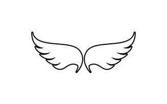 Black wing bird falcon logo vector v14
