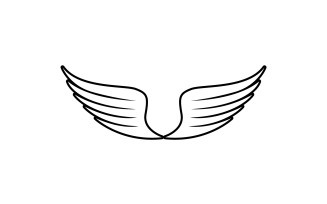 Black wing bird falcon logo vector v16