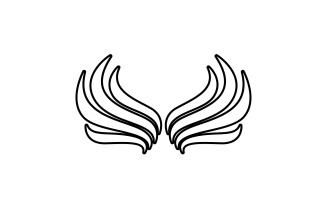 Black wing bird falcon logo vector v18