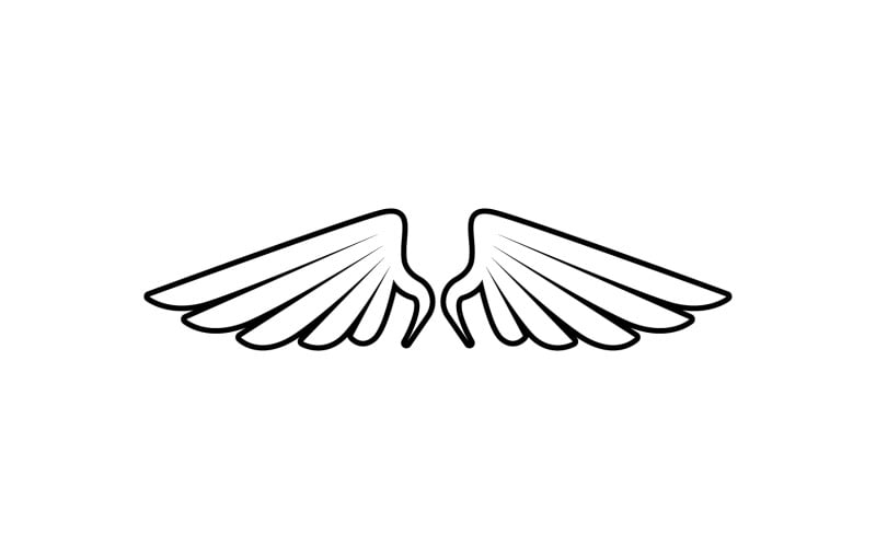 Black wing bird falcon logo vector v20 Logo Template