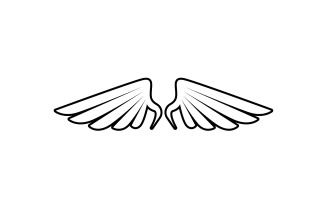 Black wing bird falcon logo vector v20