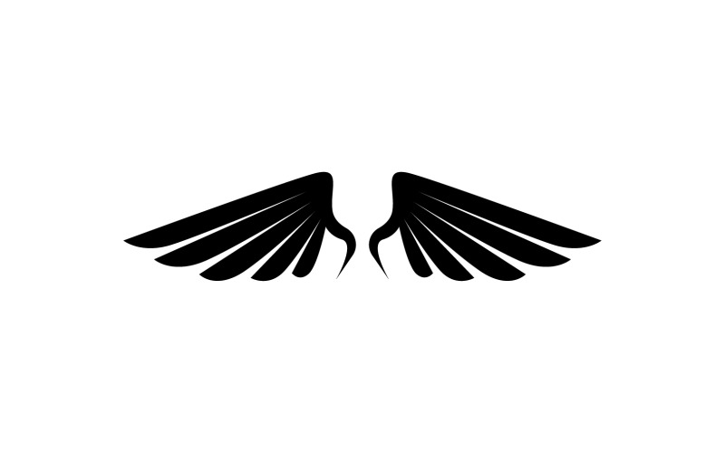 Black wing bird falcon logo vector v4 Logo Template