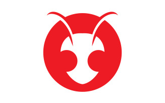 Ant head animals logo vector v14